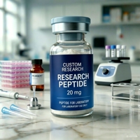 Étiquettes personnalisées de qualité supérieure pour flacons de peptides en PP, étiquettes autocollantes résistantes à l'eau pour contenants cosmétiques de peptides pour soins de la peau