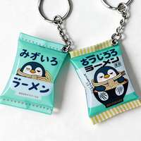 Porte-clés personnalisé en plastique transparent avec paillettes, logo, dessin animé, breloque en PVC souple, style anime japonais, sur mesure