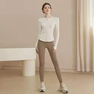 Conjunto Deportivo para Mujer, Primavera-Otoño, Cuello Redondo, Informal, para Correr, Fitness, Pilates, <span class=keywords><strong>Yoga</strong></span>, Transpirable - Product Image 6