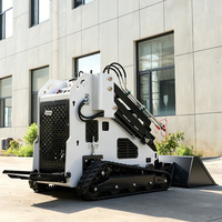 Mini-chargeuse sur chenilles compacte de 500 kg de capacité avec moteur Honda pour l'aménagement paysager et la construction