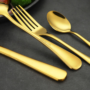 Juego de cubiertos de acero inoxidable 304 de 24 piezas, cuchara para postre/estilo occidental, juego de tenedores y cuchillos para carne de hotel - Product Image 3