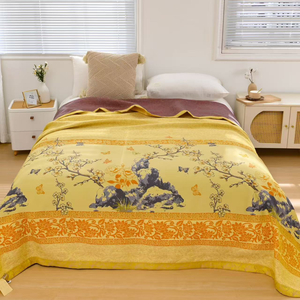 Couverture de <span class=keywords><strong>lit</strong></span> vintage en brocart Song et Jin, ultra-douce, toutes saisons, écologique, pour la décoration de la maison - Product Image 1