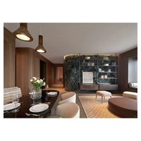 Armoires de cuisine aux designs modernes personnalisés pour la maison Table de dîner de luxe en marbre naturel
