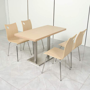 Bàn ghế ăn khung gỗ hiện đại tối giản hình chữ nhật Ekintop dùng cho trường học, thư viện, phòng đọc sách, nhà hàng, căng tin - Product Image 4