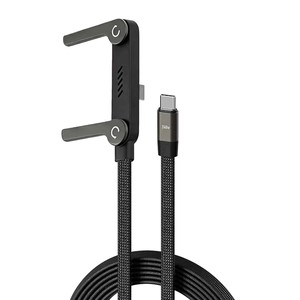 <span class=keywords><strong>Cable</strong></span> <span class=keywords><strong>2</strong></span> en 1 Chargestand, <span class=keywords><strong>Cable</strong></span> de Carga Rápida PD3.0 Portátil Trenzado de 240w con Soporte para Teléfono Integrado, Plegable Plano Invisible - Product Image 3