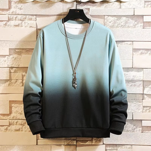 Elegante Casual Hombres Jogging Ropa deportiva Sudadera Hip Hop Punk Gradient Pullover Sudadera O Cuello para hombre - Product Image 5