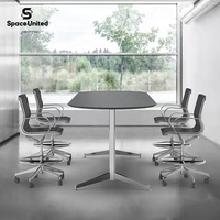 Comptoir de bar mobile de bureau haut de gamme en bois massif SpaceUnited Trendy