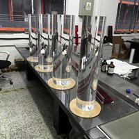 Pieds de table en acrylique transparent en forme de gourde, support de table basse en verre organique à bulles, découpe de table suspendue cylindrique solide
