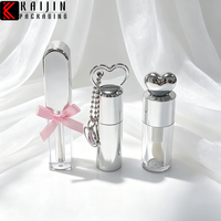 Tube de brillant à lèvres en forme de cœur de 1,5 ml, emballage cosmétique en plastique portable en gros, tube de brillant à lèvres, tube d'huile à lèvres, flacon de gloss à lèvres