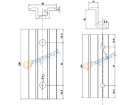 Pince de fixation pour panneau solaire à double trou, pince en U universelle, support de fixation d'extrémité solaire