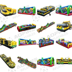 Carrera de obstáculos de bloques de construcción inflable, carrera de obstáculos inflable de ardilla para niños - Product Image 3