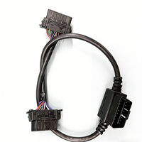 تجميعة أسلاك السيارات IATF16949 من نوع TE 16P DJ7163 OBD II OBD 2 ذكر وأنثى