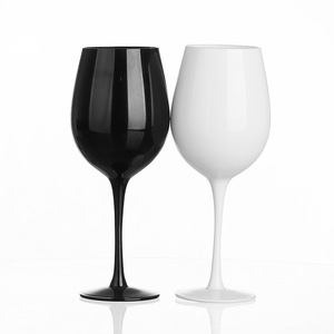 <strong>Wholesale</strong> Custom Logo 300ml Colored <strong>Champagne</strong> <strong>Flute</strong> Goblet Black Wine Glasses - Product Image 4