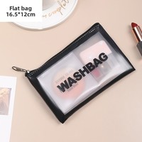 Set Perlengkapan Perjalanan PVC Transparan Kapasitas Besar Enam Buah untuk Wanita, Tas Mandi Modern Lipat Vakum Terkompresi untuk Penyimpanan Ruang Tamu
