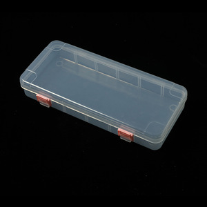 Transparent Plastic Storage <b>Box</b> Rectangle Double Pink Buckle Covered Home Desktop Organizer - Product Image 3