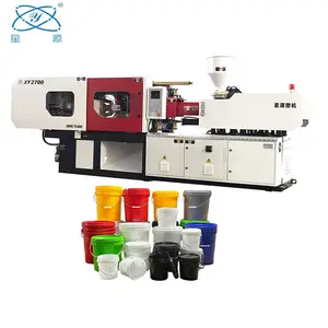 Máquinas de fabricación de cubos de plástico XY2700 270ton 20L, máquina para fabricar cubos de pintura de 10 galones con molde de inyección de cubo