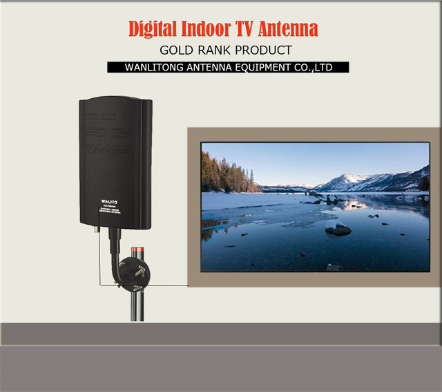 DA-600A 4K FREE TV INDOOR DIGITAL ANTENNA WITH BOOSTER RECEIVING LOCAL DIGITAL TV SIGNALS