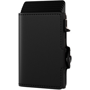 Men's Leather <b>Wallet</b> With Aluminum Alloy Anti Theft Card <b>Holder</b> Multi Slot Short <b>Wallet</b> For Everyday Use - Product Image 5