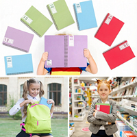 Carnet à spirale Foska avec couverture en PP, bloc-notes 4 couleurs, feuilles mobiles A5 B5, 60 feuilles, agenda quotidien, bloc-notes pour étudiants, cahier d'exercices de bureau