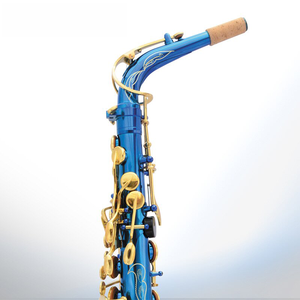Saxophone alto en laque bleue, tonalité Mi bémol, lot mixte d'usine en gros - pour la revente aux petits grossistes, compatible avec support de saxophone/embouchure - Product Image 3