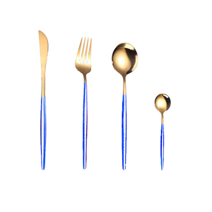 24-Piece Stainless Steel Portuguese Cutlery Set <b>Flatware</b> for Steak Dessert Coffee Parties-Includes Knives Forks Spoons - Product Image 5