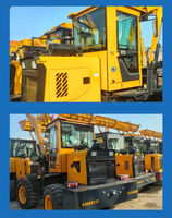 Wheel Loader Backhoe Loader Bertenaga Diesel 75KW Daya Tinggi Efisiensi Operasional Tinggi Komponen Pompa Gigi untuk Proyek Teknik