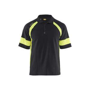 BLAKLADER - 352810509933XL <b>Polo</b> <b>Shirt</b> with Hi-vis Black/Hi-vis <b>yellow</b> - EAN 7330509908280 HI-VIS WORKWEAR - Product Image 5