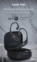 Kit d'écouteurs sans fil Bluetooth 5.2 HiFi Audio à faible latence avec adaptateur à crochet d'oreille et étui de charge 0.75 0.78 Pin