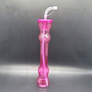Wholesale Creative Long Neck Yard Custom Logo Plastic <b>Cup</b> Juice Milk Tea <b>Coffee</b> Cold Drink <b>Straw</b> Bottle - Product Image 2