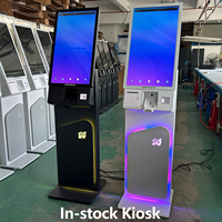 Kiosque de libre-service à écran tactile sur pied de 27 à 32 pouces, kiosque de paiement et de commande automatique avec imprimante thermique, scanner QR, SDK