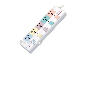 5 voies Protecteur Pour Enfants Coloré Universel Prise De Courant Prises Électriques Avec Interrupteurs Individuels - Product Image 1