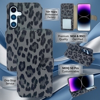 Étui de téléphone magnétique à motif léopard antichoc pour Samsung iPhone 18 17 16 15 14 13 12 11 Pro Max