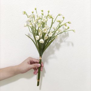 Fiori artificiali personalizzati decorazione di nozze Convallaria artificiale Majalis Bouquet di mughetto Faux Bellflower - Product Image 5