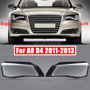Pour Audi A8 D4 2011 2012 2013, couvercle transparent de phare, abat-jour de phare, coque de phare, lentille en plexiglas, remplacement de l'abat-jour d'origine - Product Image 1