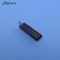 Conector Hembra de Una Fila en Ángulo Recto JINDA Tipo Y de 2.54mm y 12 Pines para Aplicaciones en PCB, Tipo de Conexión en Tubo