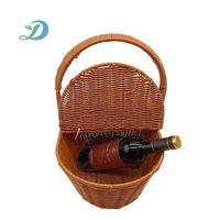 Panier en rotin tressé marron, idéal pour les buffets d'hôtel, les pique-niques en plein air et l'agencement des tables – Offre Spéciale