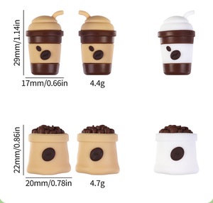 Al por mayor, abalorios sueltos de PVC y silicona con diseño de taza de café caliente de dibujos animados en 3D para la fabricación de joyas y accesorios de pulseras DIY - Product Image 2