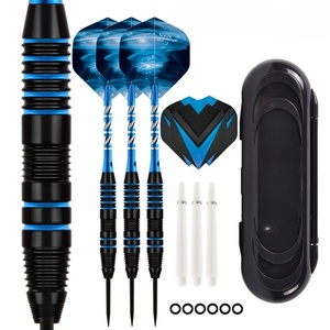 Ensemble de fléchettes professionnelles à pointe souple magnétique 20g, 50 O-rings, 30 fléchettes, pointes en plastique, tiges en aluminium bleues, 6 ailettes, fléchettes portables transparentes - Product Image 2