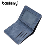 Dompet Pendek Pria BAELLERRY Vintage, Dompet Koin, Dapat Dikustom Logo dan Tempat Kartu, Dompet Pria