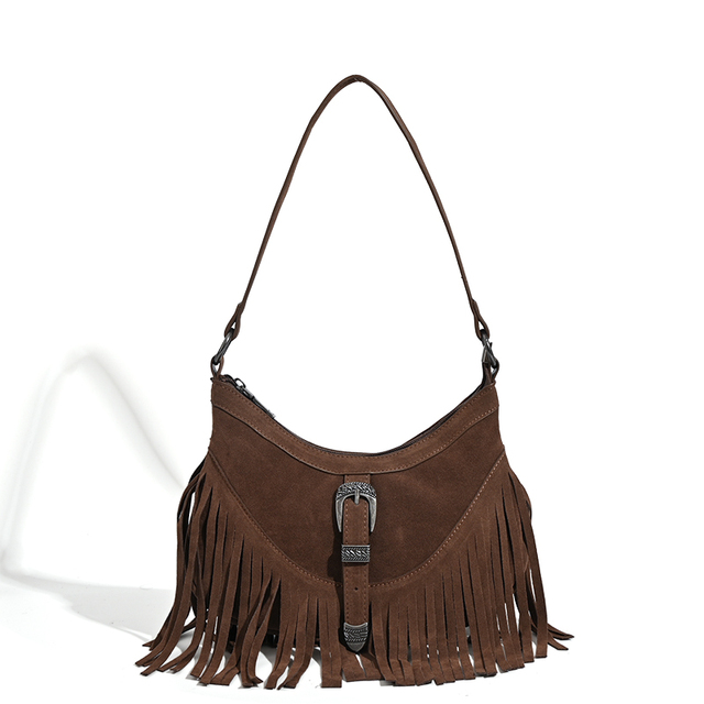 2024 Custom Vegan Suede Leather Shoulder Hobo Bag for Women Underarm Bags