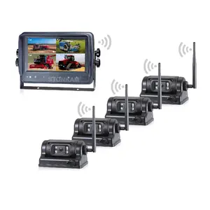 STONKAM-caméra de sauvegarde sans fil HD 2.4GHz, avec moniteur et affichage à 4 canaux pour véhicule, livraison gratuite
