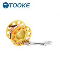 Dropshipping Petit moulinet aluminium coloré 30 mètres équipement sous-marin de plongée Blue Diving Finger Reel Spool Smb