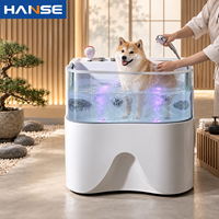 Baignoire autoportante en acrylique pour animaux de compagnie avec système thermostatique pour salon professionnel d'animaux et utilisation en hydrothérapie