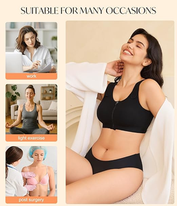 Venta de Fábrica: Nuevo <span class=keywords><strong>Sujetador</strong></span> <span class=keywords><strong>Deportivo</strong></span> Inalámbrico para Mujer con <span class=keywords><strong>Cierre</strong></span> Frontal, Efecto Push-Up, Cómodo, Ajustable y Sin Costuras - Product Image 4