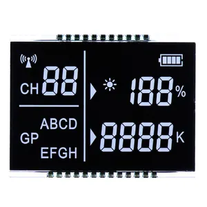 Custom Segment TN STN LCD Panel for Meter LCD With Voltage Current Temperature Power Characters and Segments