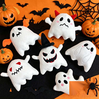 Mainan Boneka Hantu Halloween Murah Grosir 4/8/12 inci, Mainan Boneka Mini untuk Mesin Cakar, Boneka Hewan Isi Dakron, Grosir