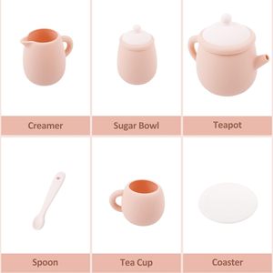 Silicone <strong>Tea</strong> <strong>Party</strong> <strong>Set</strong> for Little Girls Boys Non Breakable Cute Toy Kitchen Accessories for Children Dishwasher Safe - Product Image 5