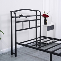 Hochwertiges Neues Kinder-Eisenbett Eisenbettgestell Modernes Design Schmiedeeisenbett mit Steckdose Kopfteil Stauraum 14 Zoll Metall