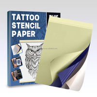 Set Kertas Stencil Tato untuk Studio Tato, Lembar Transfer Termal yang Mendukung Reproduksi Desain yang Bersih untuk Seni Tubuh