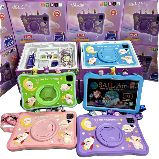2025 Newest Sail Air S109 Kids Tablet Wholesale 10.1 Inch IPS HD Screen Tablets Play Games for Children